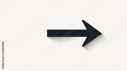 Free Download Minimalistic Black Arrow Pointing Right on a Light Background for Creative Direction and Guidance Concept - GFXLoad