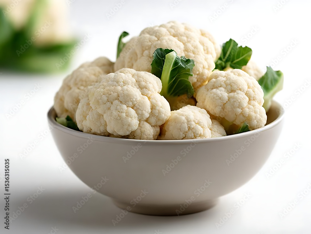 Bowl of Raw Cauliflower Isolated on a white Background or transparent, png cut out 42501130 1 Bowl of Raw Cauliflower Isolated on a white Background or transparent, png cut out 42501130 1