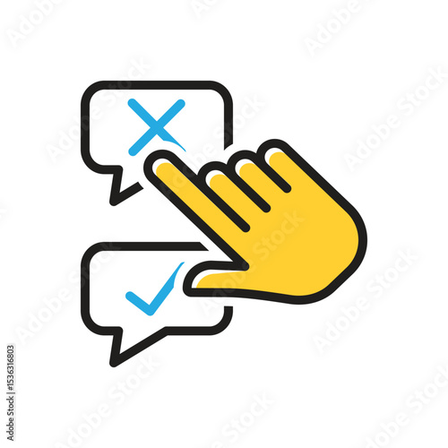 Multi color icon for disagree