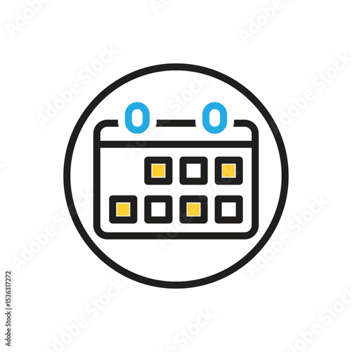 Multi color icon for month