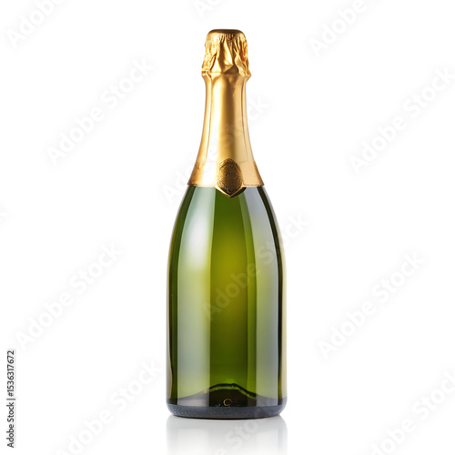 champagne bottle isolated on transparent background