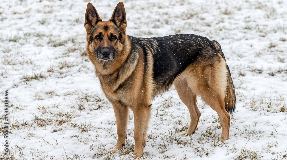 german shepherd dog on the snow german shepherd dog on the snow