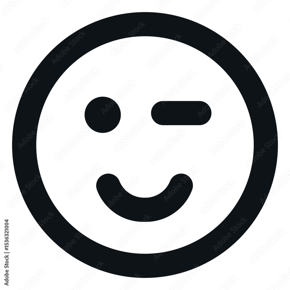 Clean and Minimalist Outline Icon of emoji Clean and Minimalist Outline Icon of emoji