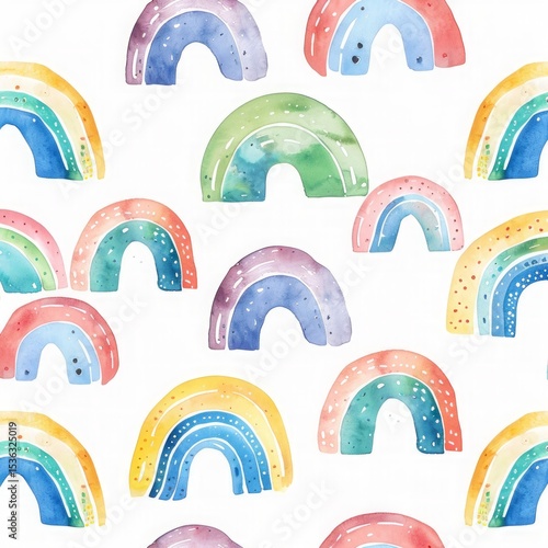 Seamless watercolor pattern for baby and kids, for textiles, paper
