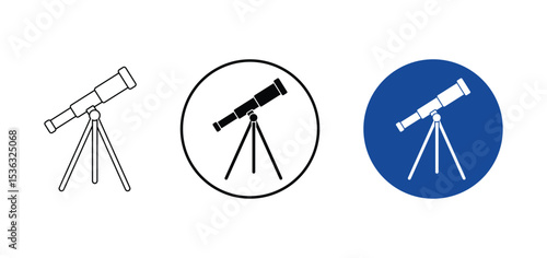 Telescope Icon Vector Set Collection Design