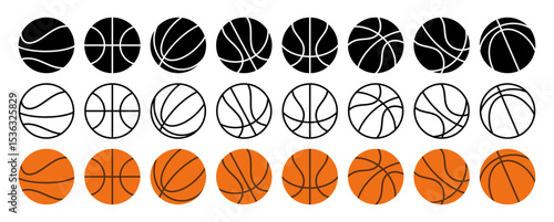 Ball of basketball Flat Design