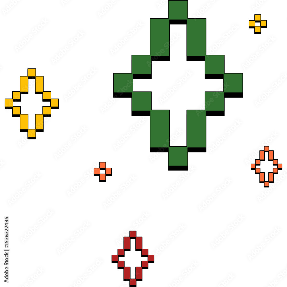 Fototapeta premium Retro Sparkle Pixel