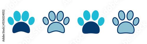Paw icon vector isolated on white background. Paw Print icon