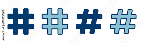 Hashtag icon vector isolated on white background. hashtag vector icon