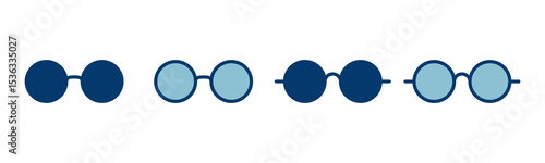 Glasses icon vector isolated on white background. Stylish Eyeglasses. Glasses vector. Optical concept