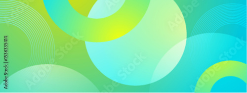 Overlapping green and blue circles with lines. Abstract geometric design featuring overlapping green and blue circles with connecting lines, ideal for backgrounds, banners, and digital art projects.