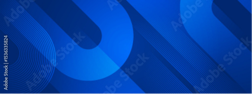 Abstract blue design with curved lines and shapes. Ideal for backgrounds, brochures, websites, and digital art projects needing a modern touch.