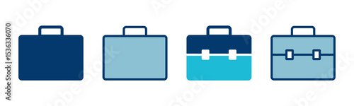 Briefcase icon vector isolated on white background. Briefcase vector icon