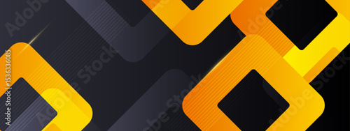 Overlapping yellow and black abstract shapes perfect for backgrounds, web design, branding, posters, and digital art projects. Suitable for various creative uses.