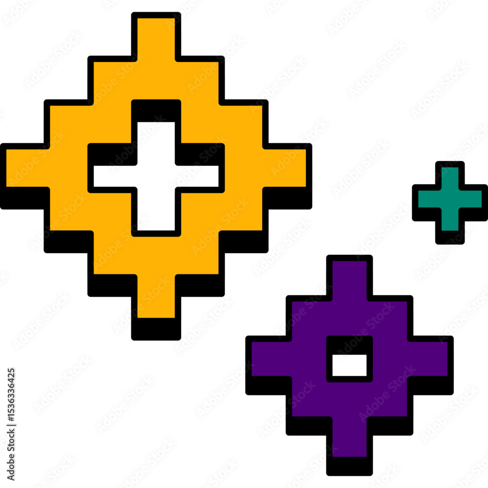 Obraz premium Retro Sparkle Pixel