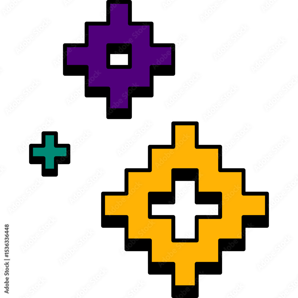 Obraz premium Retro Sparkle Pixel