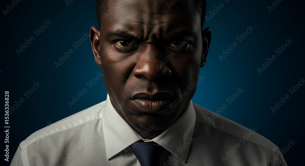 Intense Portrait of an Angry Businessman Intense Portrait of an Angry Businessman