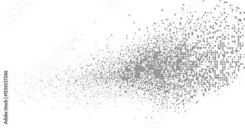 Grey Square Pixel Dispersion Abstract Background White Space Grey Scale Texture Design Element squares