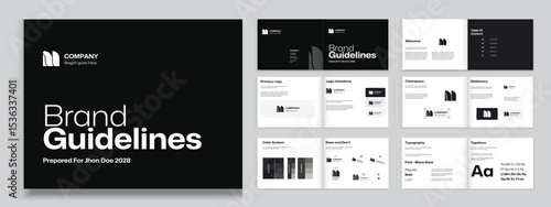 brand guidelines template landscape identity guidelines design
