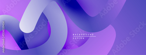 Abstract fluid shapes, purple hues, modern design. Smooth gradients create dynamic visual flow, suitable for backgrounds.