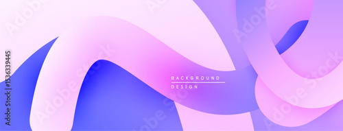 Abstract fluid shapes, pinks, purples create modern background. Soft gradients, dynamic composition, elegant design elements.