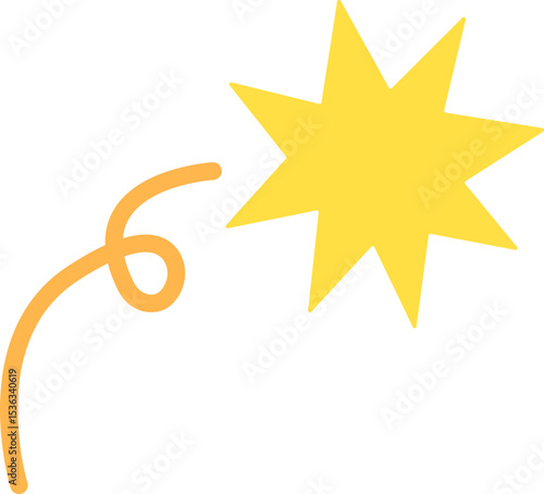 별똥별 드로잉 아이콘(shooting star line drawing coloring icon)