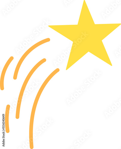 별똥별 드로잉 아이콘(shooting star line drawing coloring icon)