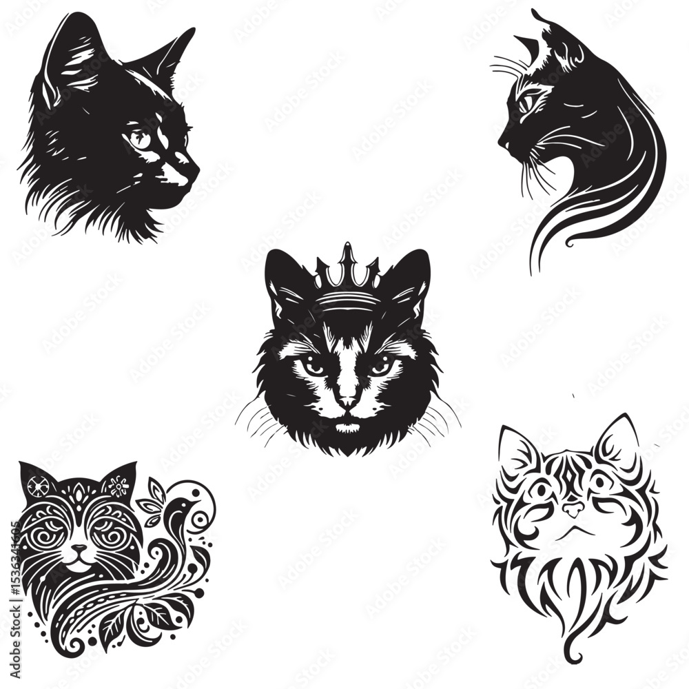 Obraz premium cat vector image