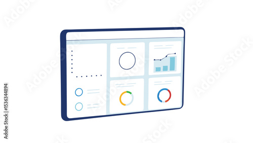 Empowering data analysis illustrating key performance indicators and insightful charts for business