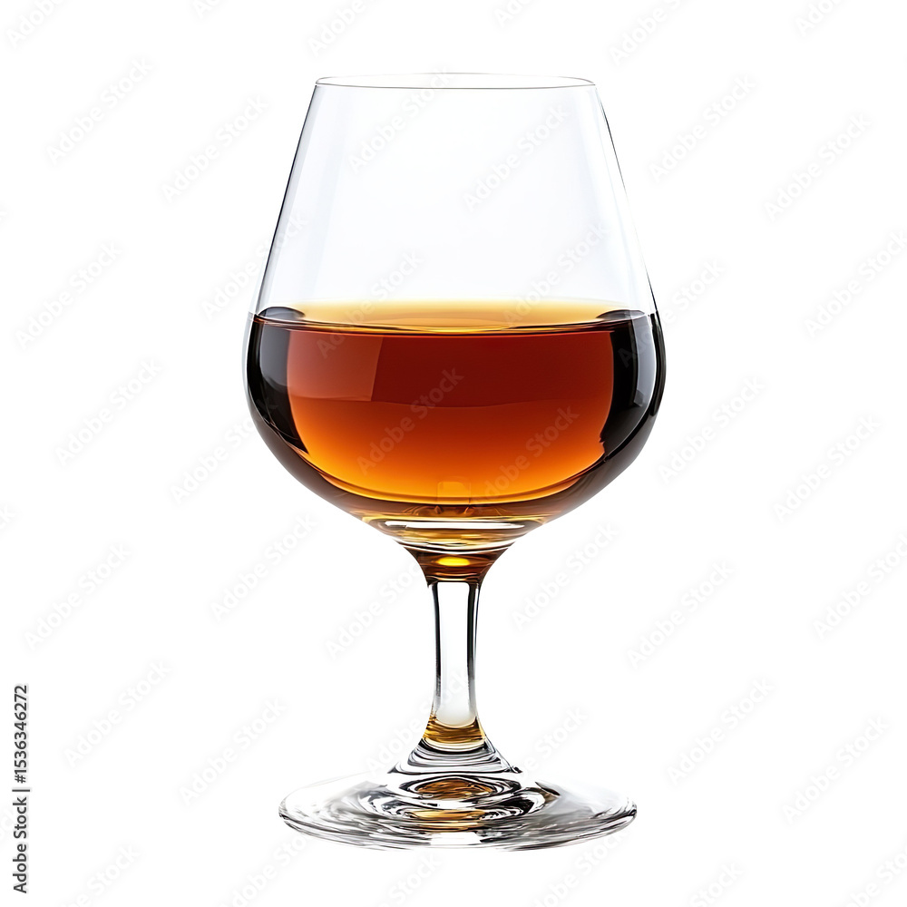 glass of Brandy isolated on a white background glass of Brandy isolated on a white background