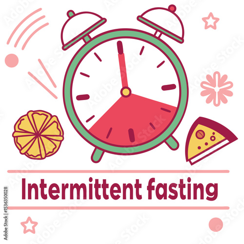 Intermittent fasting clock diagram