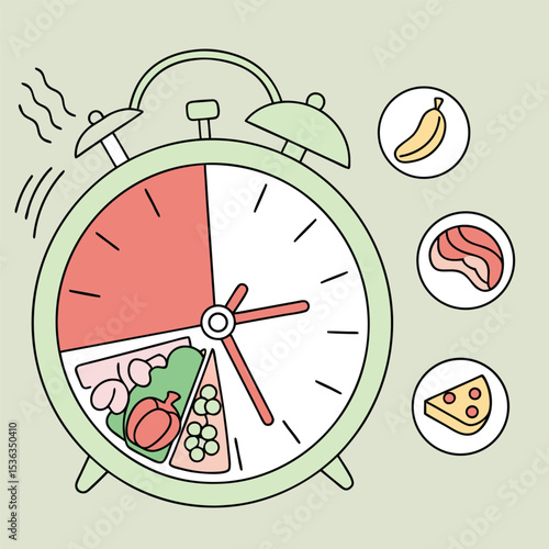 Intermittent fasting clock diagram