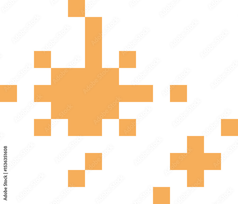 Obraz premium Retro Sparkle Pixel Art