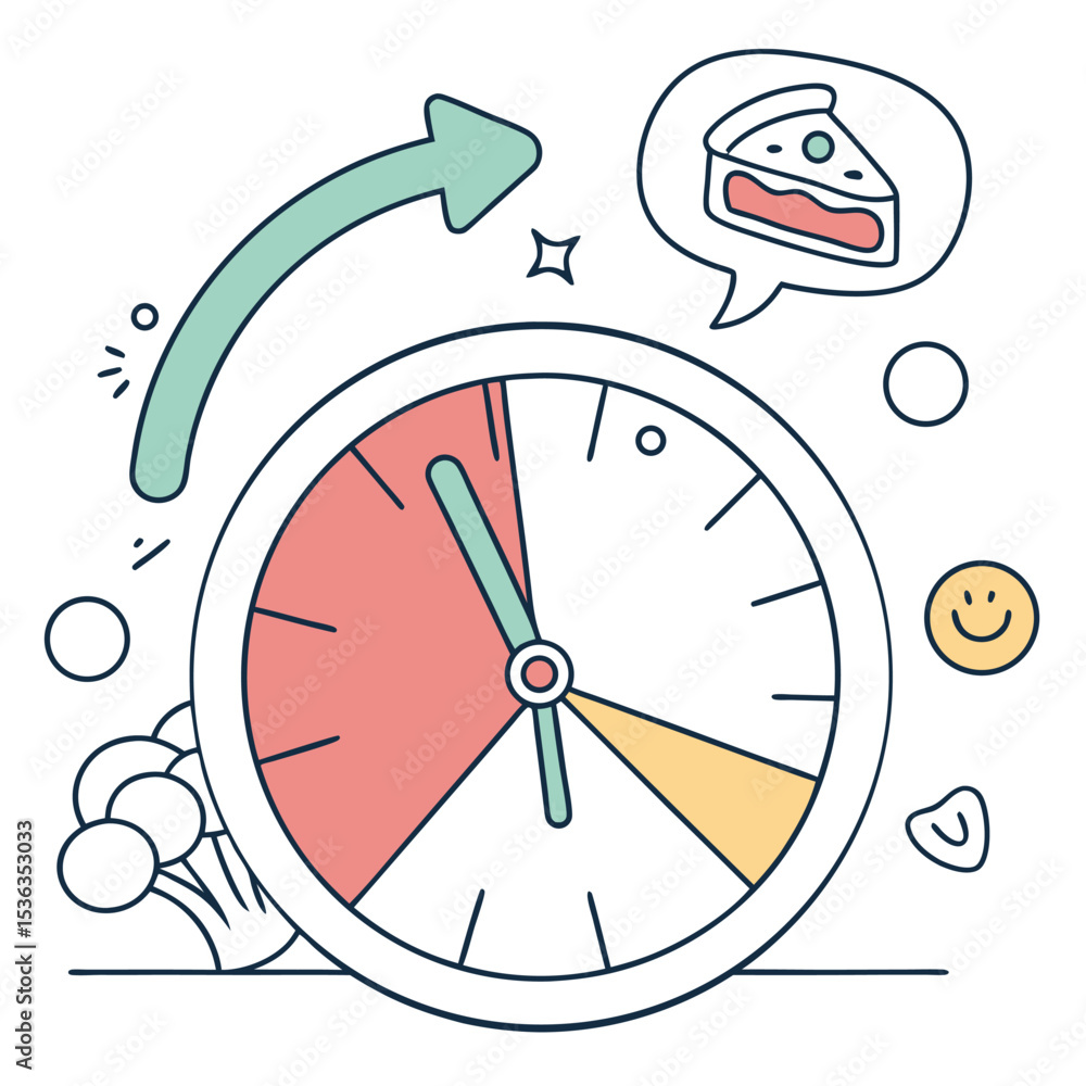 Obraz premium Intermittent fasting clock diagram