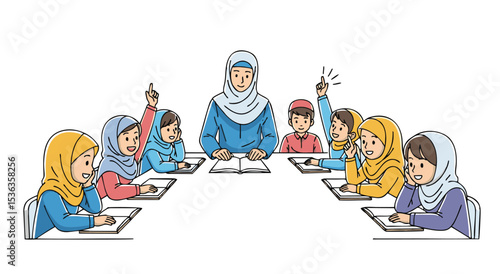 Diverse Students Engaged in Classroom Learning Session