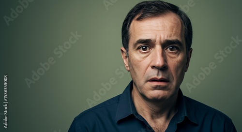 A Man's Worried Gaze