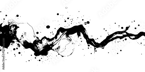 Vector black art style brush shape.