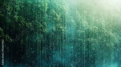 Rainy forest background