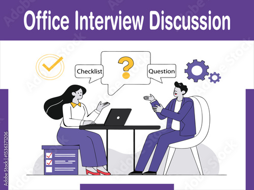 Office Interview Discussion Scene