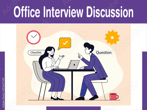 Office Interview Discussion Scene