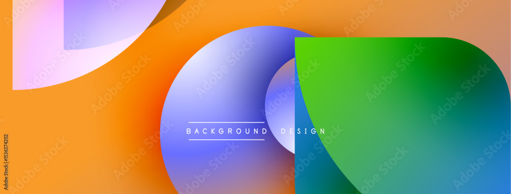 Obraz premium Abstract colorful shapes overlap. Gradient hues create dynamic visual effect. Modern design element for backgrounds, banners.