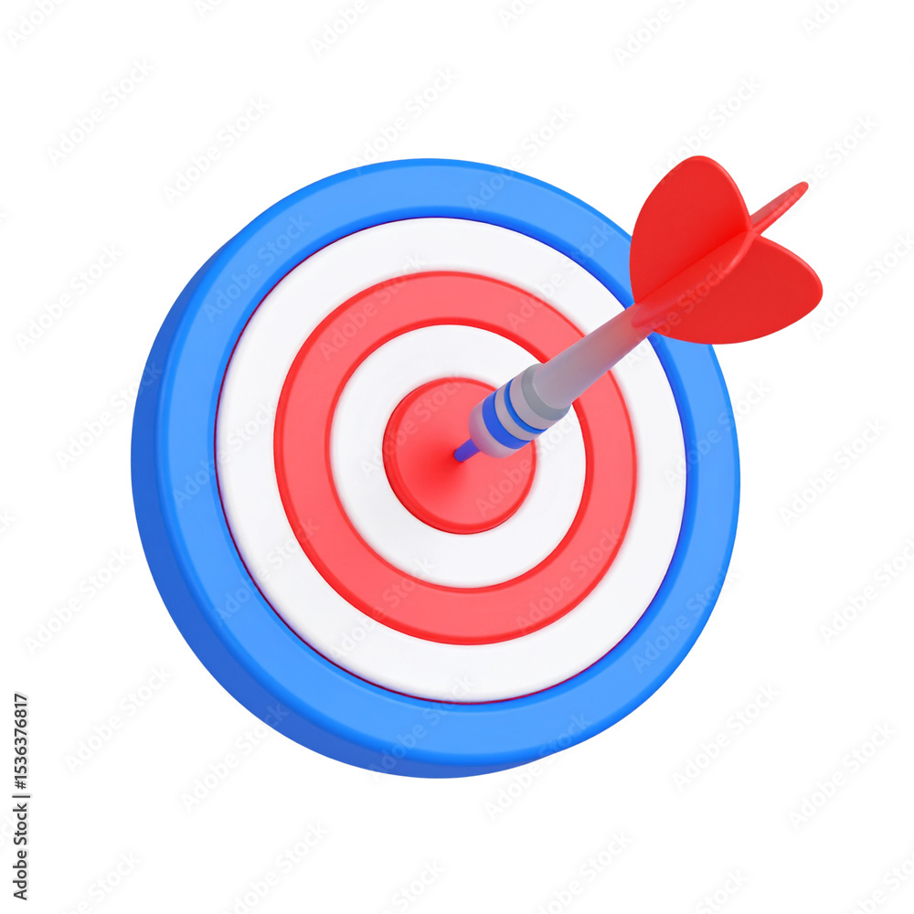 Target with arrow hitting the bullseye, symbolizing success in business and marketing goals Target with arrow hitting the bullseye, symbolizing success in business and marketing goals