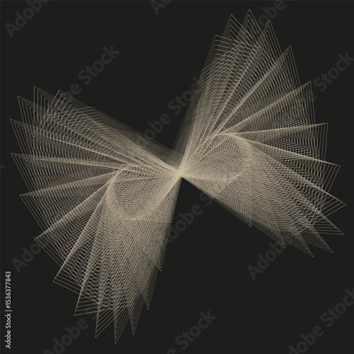 Intersecting ray pattern. Abstract Vector form. Light energy graphic. Futuristic motion blur.