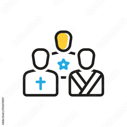 Multi color icon for ethnic