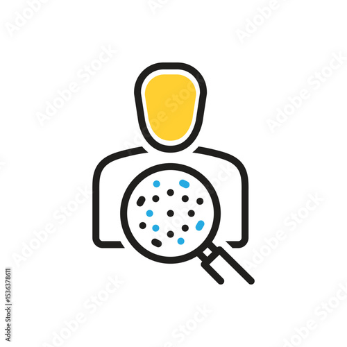 Multi color icon for researcher