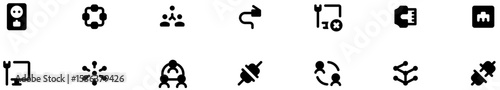 Set of Wired Network icons