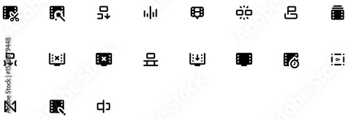 Set of Video Editing icons