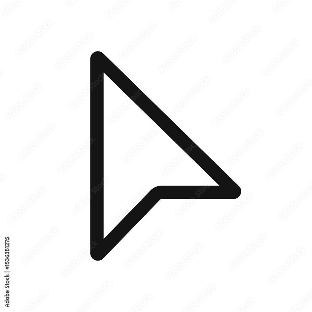 Mouse cursor pointer arrow head icon isolated template Mouse cursor pointer arrow head icon isolated template