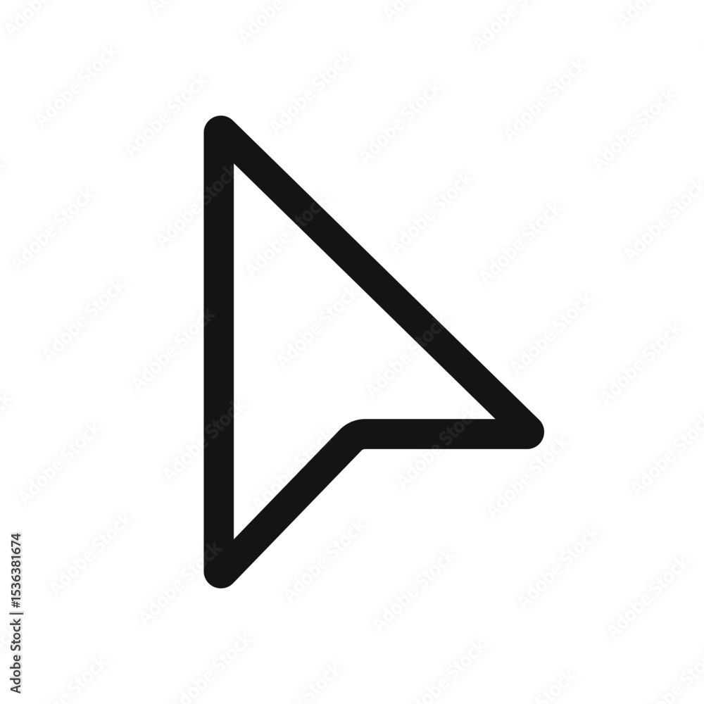 Mouse cursor pointer arrow head icon isolated template Mouse cursor pointer arrow head icon isolated template