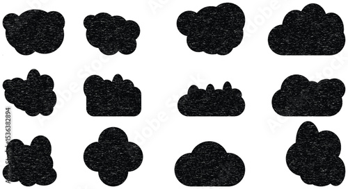 Diverse Cloud Silhouettes for Weather and Sky-Related Concepts
